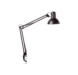 Luminaire bureau maulstudy surpince tete et bras metal      hauteur 44cm bras 35cm tete   diam. 17cm coloris noir
