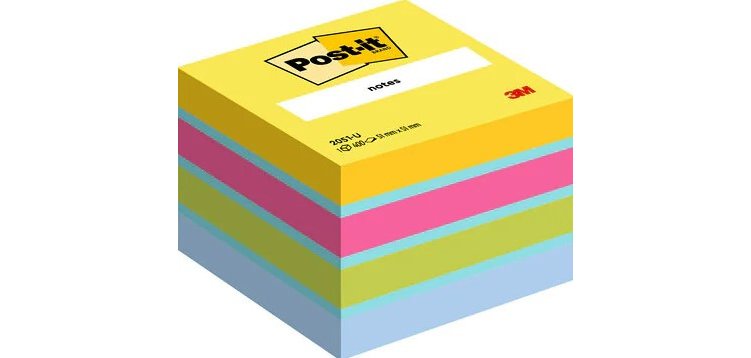 Bloc-notes post-it minis 51x51mm 400f repositionnables coloris énergie