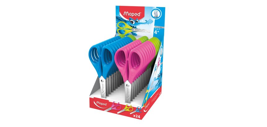 Ciseaux Pulse, longueur: 130 mm, présentoir de 24