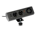 Urban Factory PPS03UF-BK multiprise 1,35 m 2 sortie(s) CA Intérieure Noir