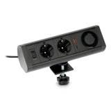 Urban Factory PPS03UF-BK multiprise 1,35 m 2 sortie(s) CA Intérieure Noir