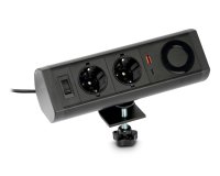 Urban Factory PPS03UF-BK multiprise 1,35 m 2 sortie(s) CA Intérieure Noir