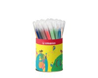 Feutre coloriage stabilo trio triangulaire encre super lavable pointe moyenne pot 36 unités