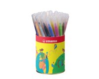 Feutre coloriage stabilo power capuchon ventilé encre lavable pointe moyenne ne sèche pas pot 36 unités