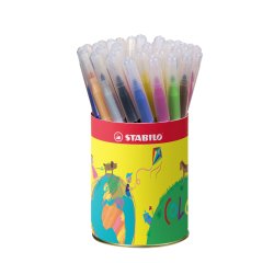 Feutre coloriage stabilo power capuchon ventilé encre lavable pointe moyenne ne sèche pas pot 36 unités