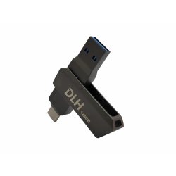 DLH DY-KU4972 lecteur USB flash 128 Go USB Type-A / USB Type-C 3.2 Gen 1 (3.1 Gen 1) Gris