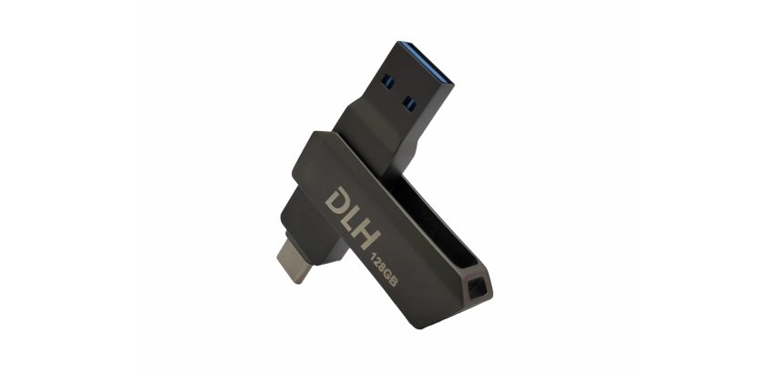 DLH DY-KU4972 lecteur USB flash 128 Go USB Type-A / USB Type-C 3.2 Gen 1 (3.1 Gen 1) Gris