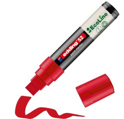 Marqueur edding 55 ecoline peinture base eau pointe      biseautee 4/15mm coloris      rouge