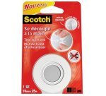 Ruban adhésif scotch micro-dentelé transparent longue durée 19mmx25m