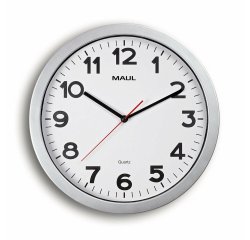 Horloge murale maul step diam. 35cm pile 1.5v aa       fournie coloris argent