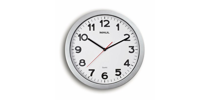 Horloge murale maul step diam. 35cm pile 1.5v aa       fournie coloris argent