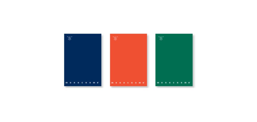 Pigna Monocromo quaderno per scrivere A4 96 fogli Blu, Verde, Arancione