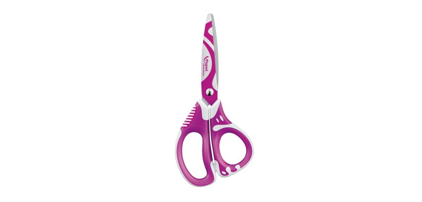 Ciseaux Zenoa Fit, longueur: 130 mm, asymétrique, rond