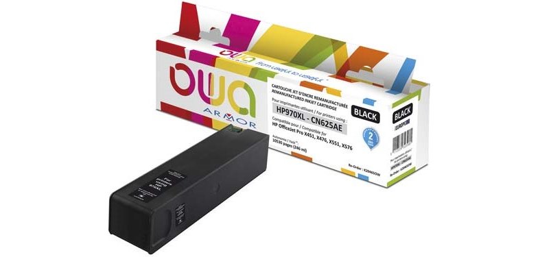 Cartouche d'encre remanufacturée OWA - haute capacité - Noir - pour HP 970XL B