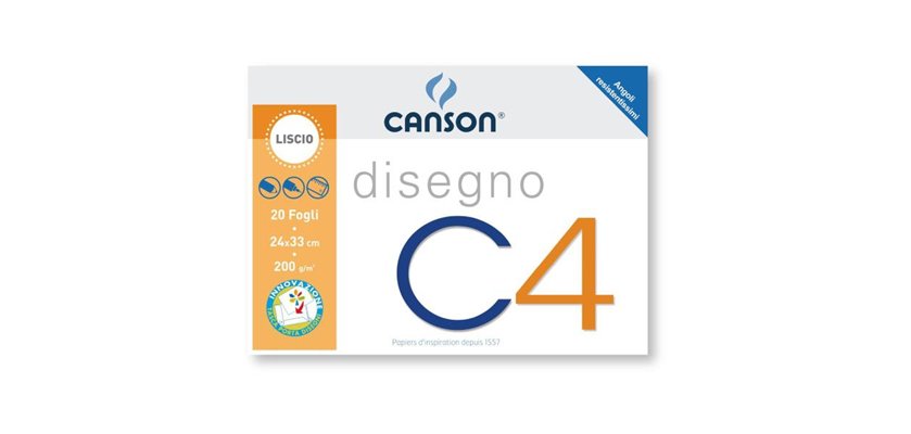 Canson C4 Blocco di carta da disegno 20 fogli