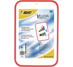 Tableau blanc velleda double face effaçable unie oeillet suspension livré sous film 44x30cm