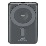 Rivacase VA2607 batteria portatile Polimeri di litio (LiPo) 5000 mAh Carica wireless Nero, Grigio