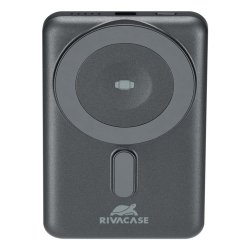 Rivacase VA2607 batteria portatile Polimeri di litio (LiPo) 5000 mAh Carica wireless Nero, Grigio