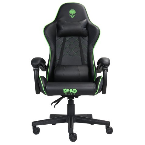 Deadwave DWGT0007 sedia per videogioco Sedia da gaming per PC Seduta imbottita Nero, Verde