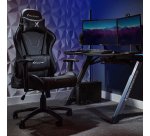 X Rocker 2021032 Gaming-Stuhl Videospielsessel Gepolsterter Stuhl Schwarz