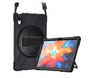 DLH Coque renforcee avec bandouliere, poignee rotative et pied support pour Lenovo Tab P11 Pro 11.5" (ZA7R, ZA7X, TB-J606, TB-J606F, TB-J606X..)