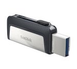 SanDisk 173338 lecteur USB flash 64 Go USB Type-A / USB Type-C Noir, Argent