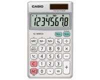 Casio SL-305ECO calcolatrice Tasca Calcolatrice di base Argento, Bianco