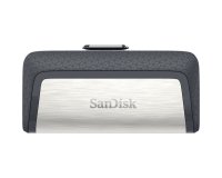 SanDisk Ultra Dual Drive USB Type-C unidad flash USB 128 GB USB Type-A / USB Type-C 3.2 Gen 1 (3.1 Gen 1) Negro, Plata