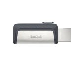 SanDisk Ultra Dual Drive USB Type-C unidad flash USB 128 GB USB Type-A / USB Type-C 3.2 Gen 1 (3.1 Gen 1) Negro, Plata