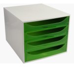 Module de classement ECOBOX, 4 tiroirs, vert pomme