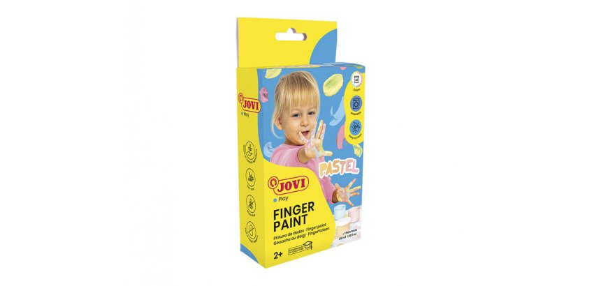 Gouache au doight jovi a base d'eau couleur pastel 6 pots   de 35 ml