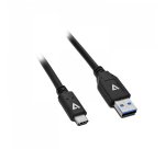 V7 Cable USB negro con conector USB 2.0 A macho a USB-C macho 2m 6.6ft
