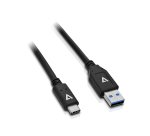 V7 Cable USB negro con conector USB 3.1 A macho a USB-C macho 1m 3.3ft
