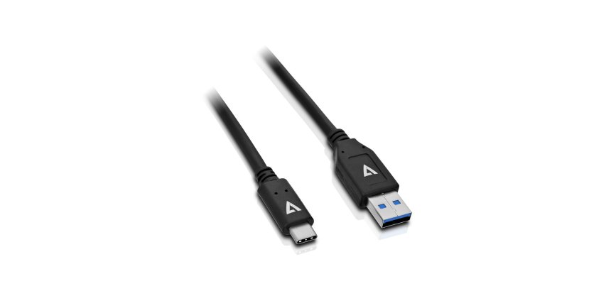 V7 Cable USB negro con conector USB 3.1 A macho a USB-C macho 1m 3.3ft