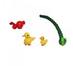 Pack perles sodertex en bois colorea - 10 mm - 1000 pcs -  530g - 6 coloris