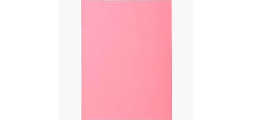 Paquet 50 chemises 2 rabats carte 210g SUPER 250. Coloris Rose