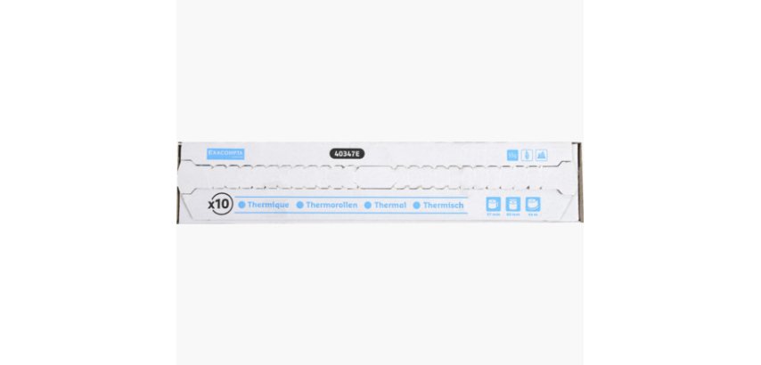 Bobine pour tickets de caisse et carte bancaire 57x60mm - 44m - 1 pli thermique 55g/m2 - Blanc
