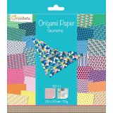Papier origami avenue mandarine geometric 200x200mm 70g pochette 60 feuilles