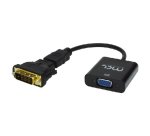 MCL CG-289C câble vidéo et adaptateur 0,25 m DVI-D VGA (D-Sub) Noir
