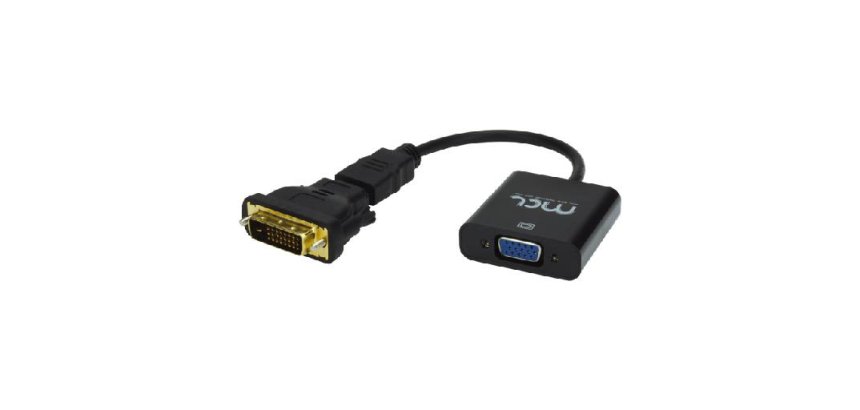 MCL CG-289C câble vidéo et adaptateur 0,25 m DVI-D VGA (D-Sub) Noir