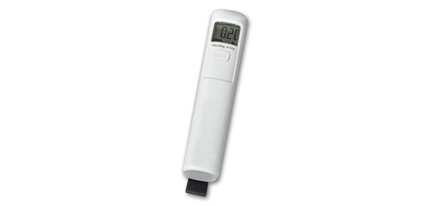 Pese-bagage maul trek capacite charge 50kg boucle   solide crochet inox grand     ecran lcd coloris blanc