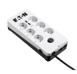 Eaton PB6TUD protection surtension Noir, Blanc 6 sortie(s) CA 220 - 250 V 1,5 m