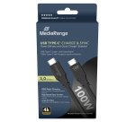 MediaRange MRCS218 câble USB USB 3.2 Gen 1 (3.1 Gen 1) 3 m USB C 10 Gbit/s 100 W Noir