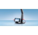 Lampe LED Vario Plus avec variateur, anthracite. Dim tête 46,5 cm x 4,4, pied Ø 20, bras 17 x 33 cm