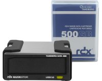 Tandberg Data O-T Kit de lecteur RDX avec cassette de 500 Go, externe, noir, USB3+