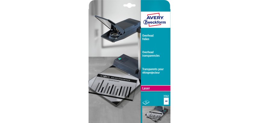 Transparents avery 90 microns a4 laser pochette de 25