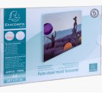 Porte-visuel mural horizontal A4 - Cristal