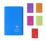 Carnet piqué Koverbook 9x14cm 96 pages petits carreaux couverture polypropylène transparent - Assortis