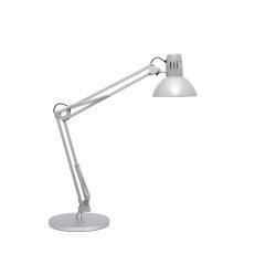 MAULstudy desk lamp, floor-standing, silver