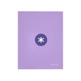 Classeur antartik 4 anneaux ronds 25mm a4 carton rembordé coloris lavande